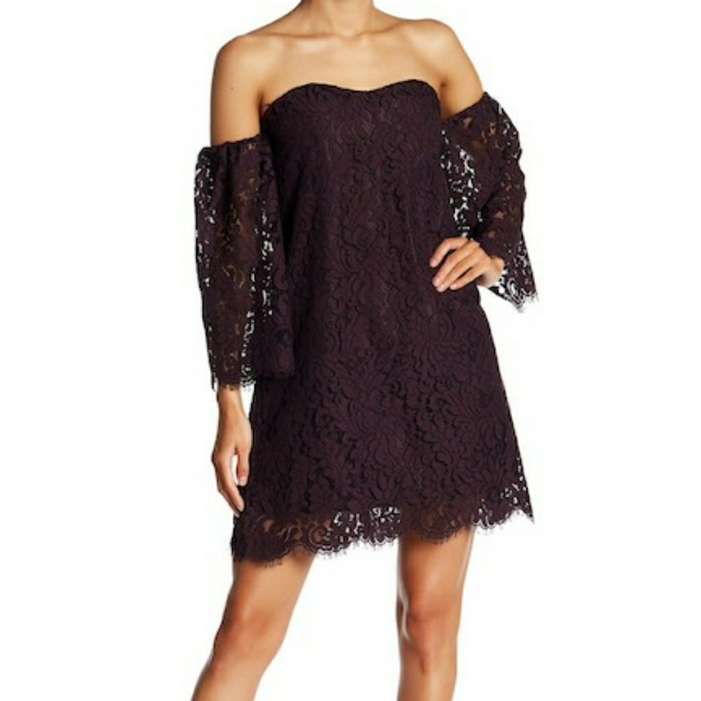 Cupcakes and Cashmere Lace Off the Shoulder Dress